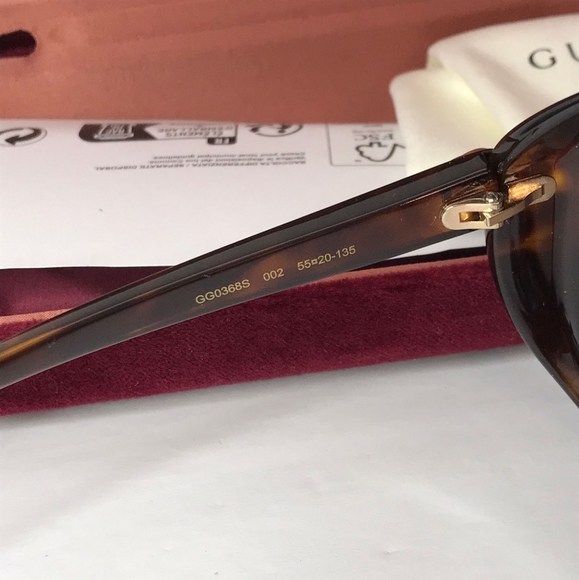 💯 Original Gucci GG0368S 002 55 Sunglasses - Picture 14 of 14